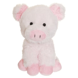 這隻可愛的小豬喜歡玩耍、擁抱和擁抱。泰迪農場，坐著的豬是我們系列中的經典農場動物之一，該系列還包括坐著的牛和坐著的羔羊。 當一天的遊戲結束後，所有的農場朋友都可以聚集在床邊的一個漂亮的籃子裡。#Fantaskid #Teddykompaniet #Teddy Farm #Sitting Pig
