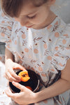 Dina Dress - Peach Pattern
