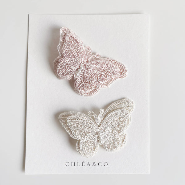 Tullia Butterfly Clip (White)- Chléa & Co