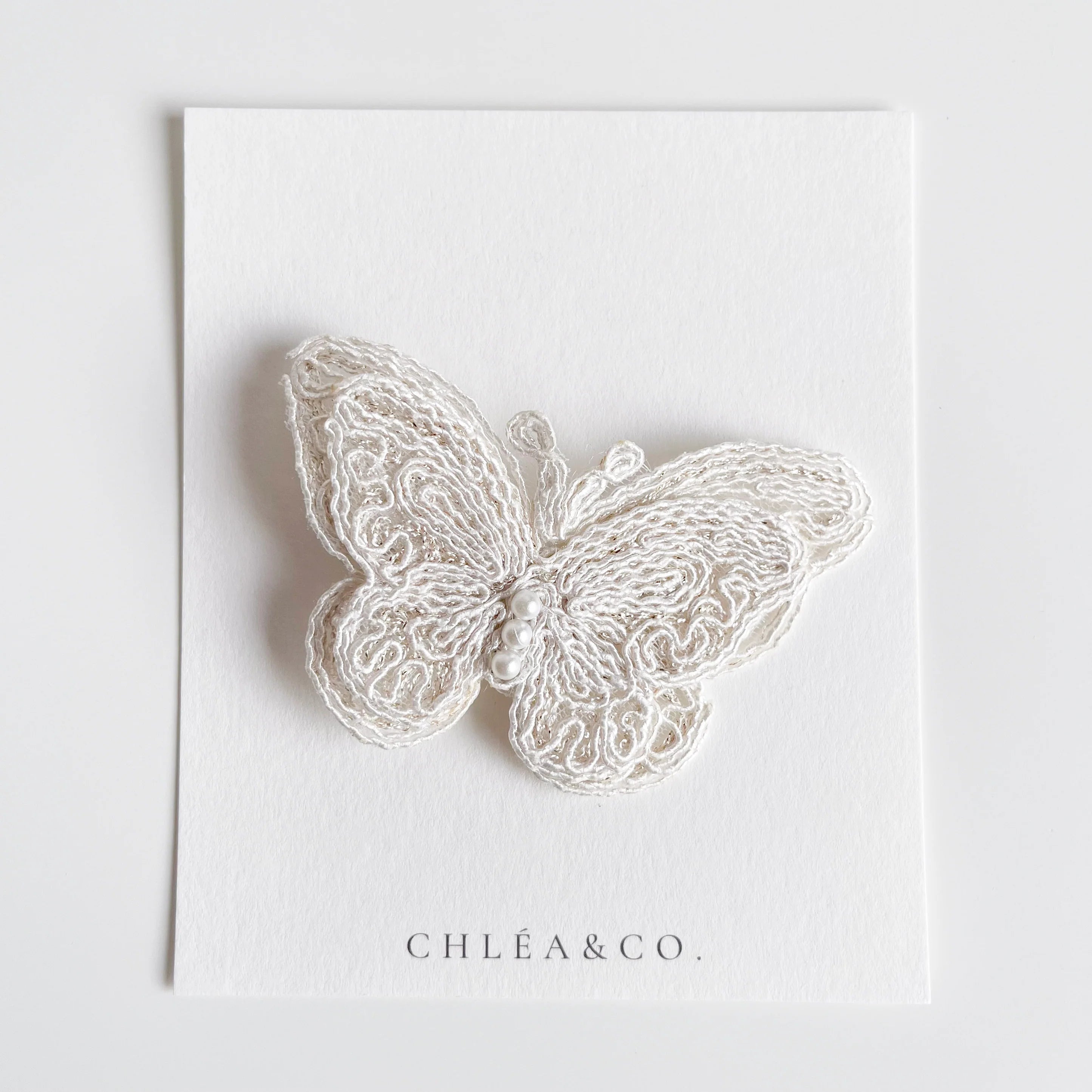 Tullia Butterfly Clip (White)- Chléa & Co