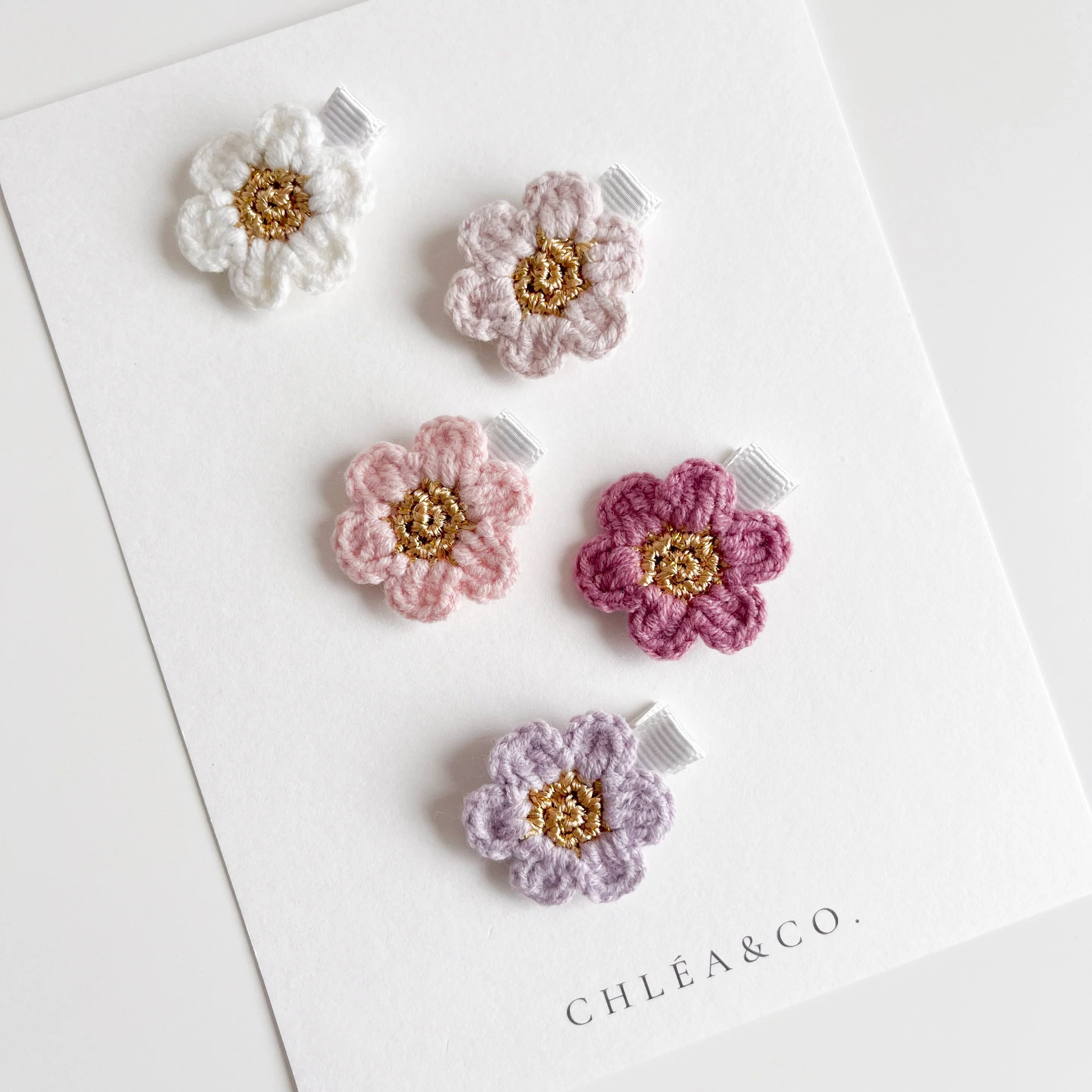 櫻花手工編織髮夾 (Lilac) - Chléa & Co