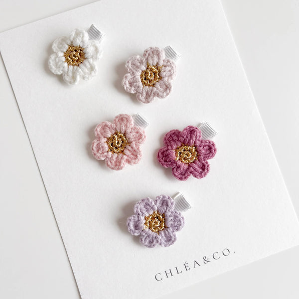 櫻花手工編織髮夾 (Lilac) - Chléa & Co