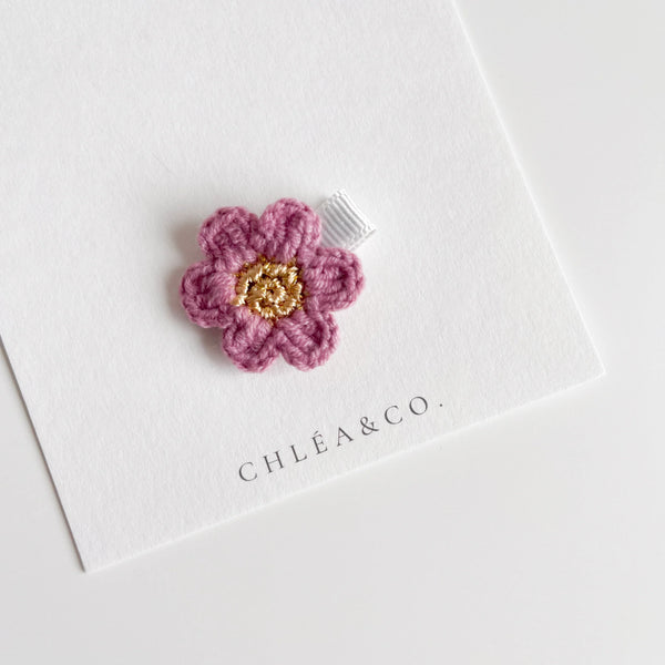 櫻花手工編織髮夾 (Plum) - Chléa & Co