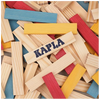 夏日色彩營造出輕鬆或冒險的氛圍。天藍色、法尼恩特黃色、紅石榴汁紅色和自然色為您的夏日創作增添趣味！使用您最喜歡的顏色來創造無限的建造可能性！內含：200 塊木板（140 塊自然色、20 塊淺藍、20 塊黃色、20 塊紅色）所有的顏色都是食品級的，對小孩來說是安全的。#KAPLA #Fantaskid #KAPLA Seasons #The Summer Box