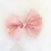 Fairy Tulle Bow Clip | Hair Clip (Dusty Pink)