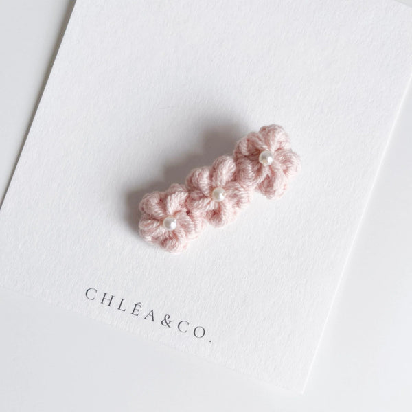 Petite Pearl | Crochet Hair Clip