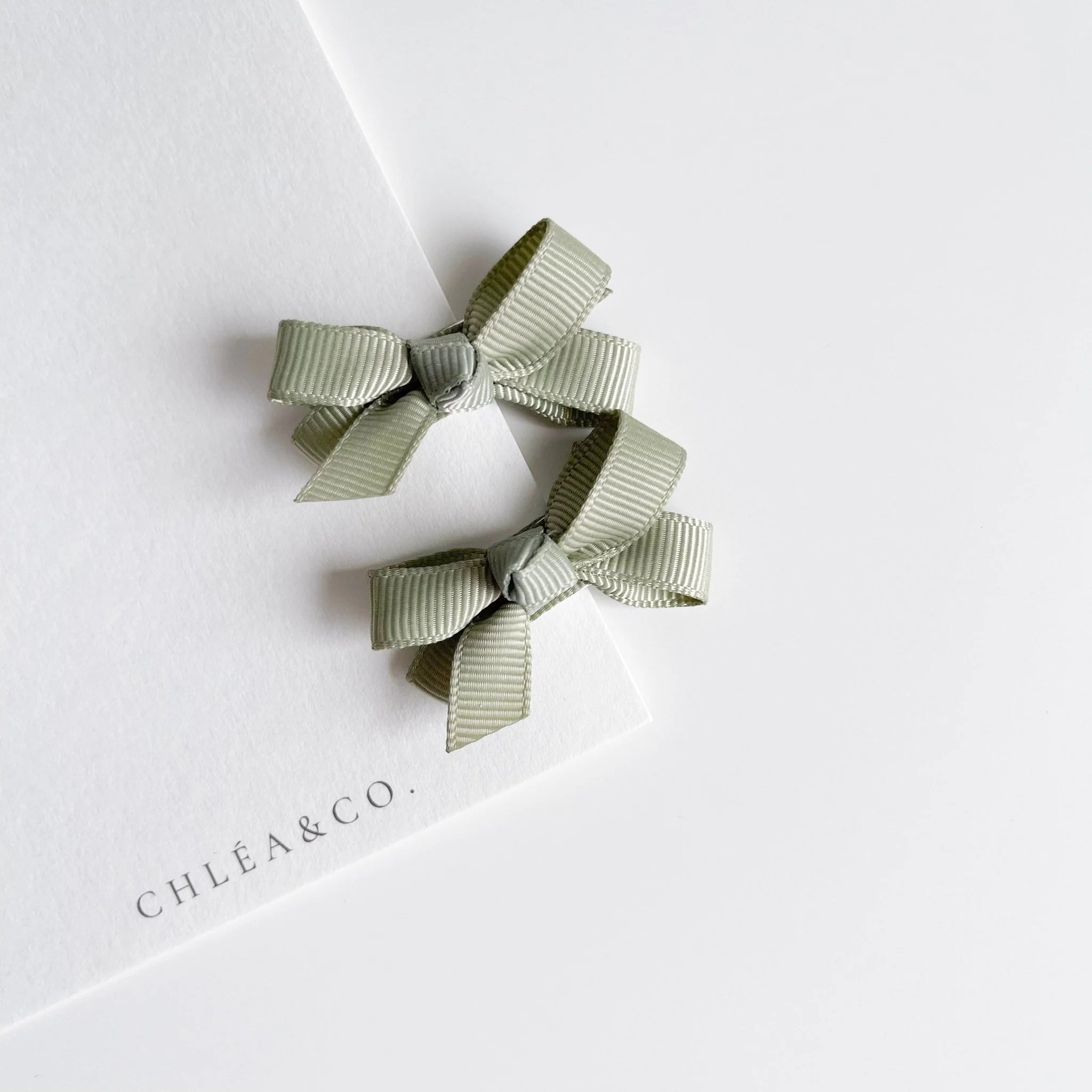 Set of 2 Petite Ribbon Bows 小巧蝴蝶結髮夾2入組