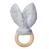 褶皺小兔子耳朵木環固齒器（Grey）Ali+Oli Ali+Oli