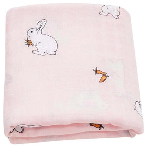有機棉寶寶包巾 - Pink Bunny Ali+Oli Ali+Oli