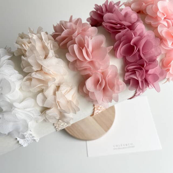 Elora Flower Headband 蕾絲花朵髮帶