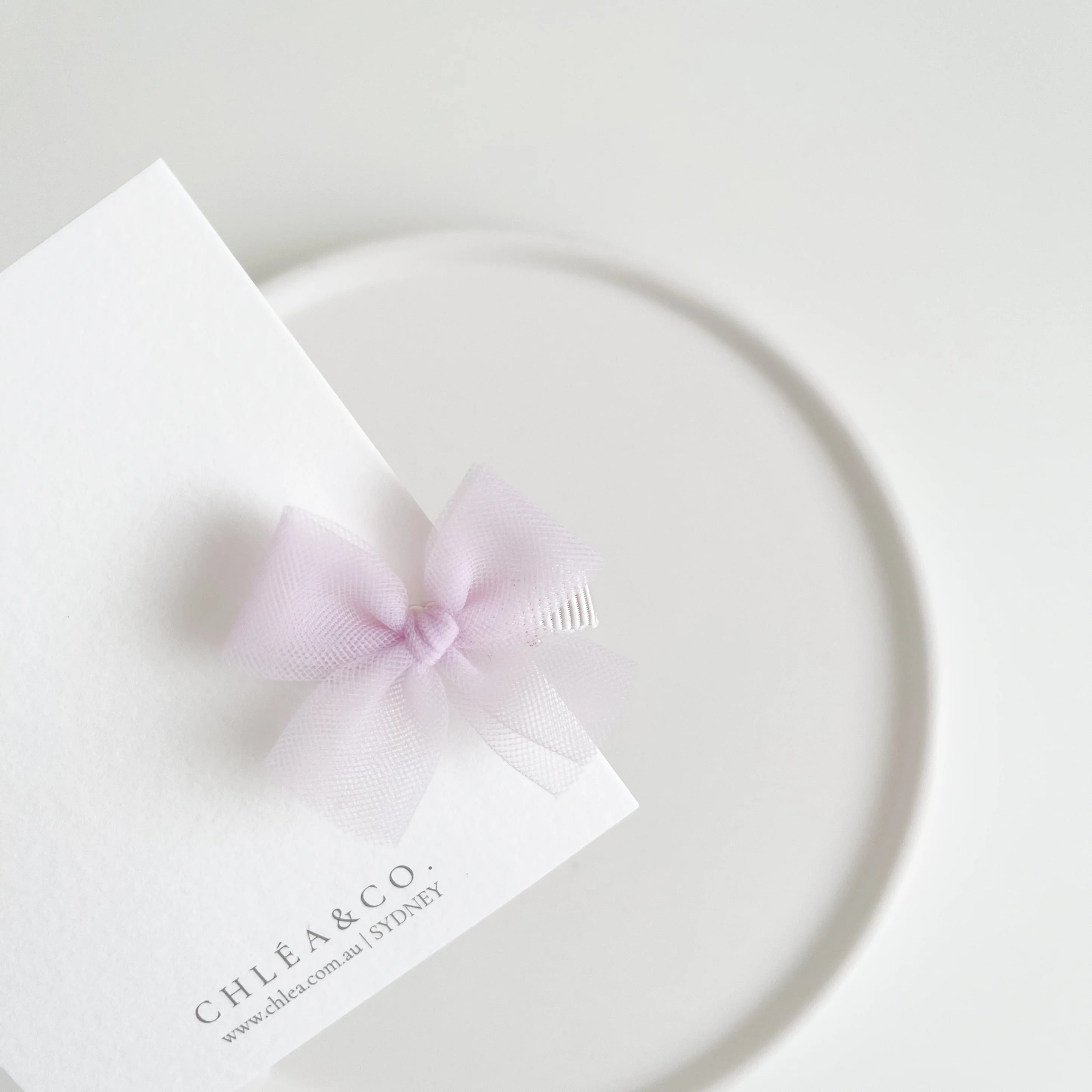 Petite Ballerina Tulle Bow Clip (Orchid) - Chléa & Co