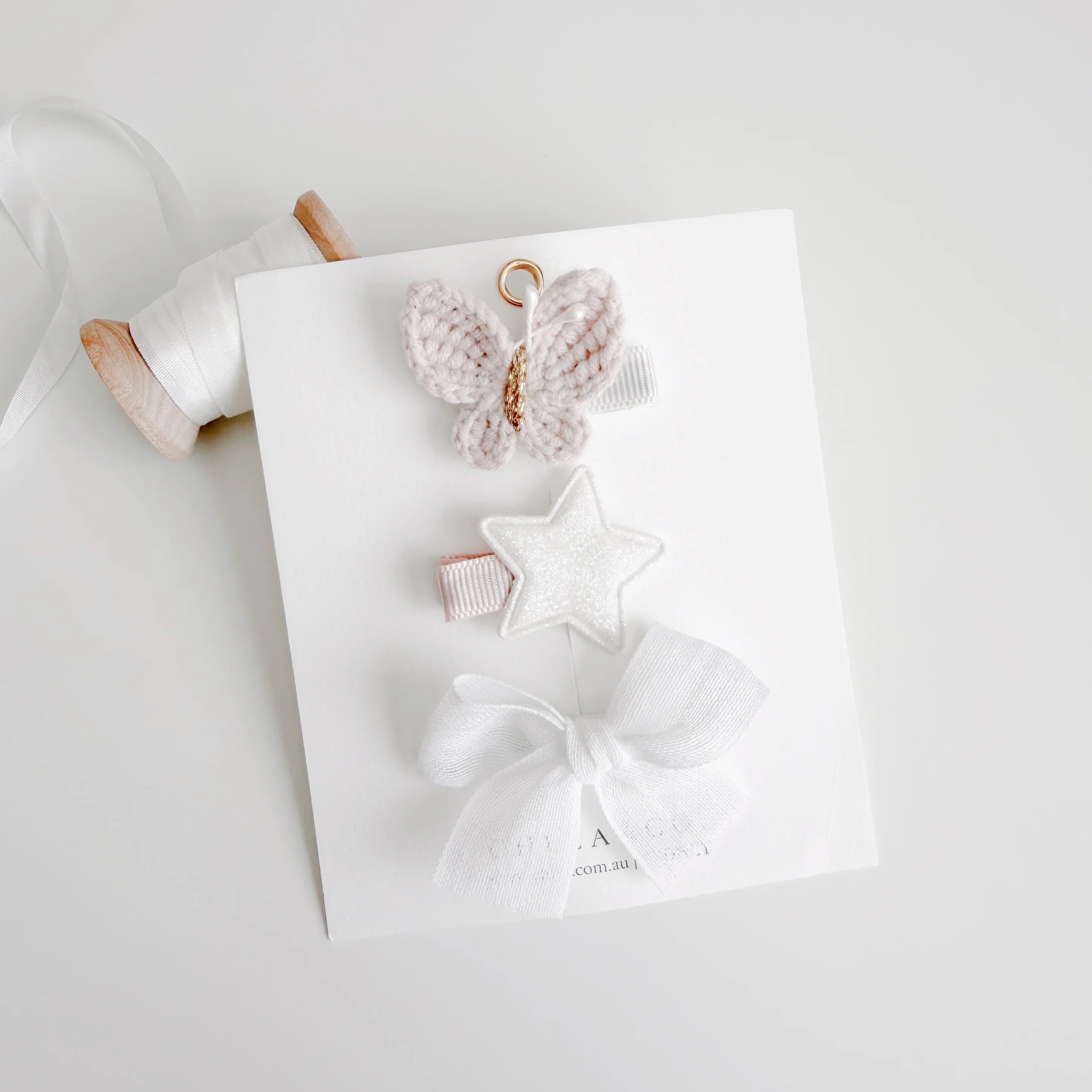 Whimsical Butterfly | 3pc Mixed Baby Hair Clips - Chléa & Co