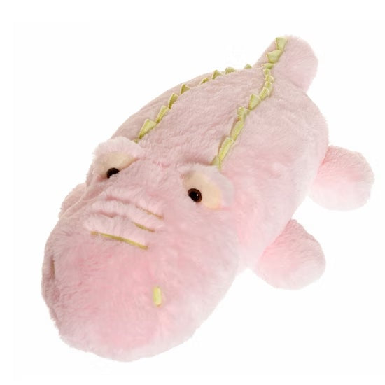 北歐瑞典 Teddykompaniet Stina 酷胖粉鱷魚, 尺寸  玩偶長度：40 cm, 材質100%聚脂纖維, 洗衣機40度洗滌 , 陰乾即可(洗衣機正常洗滌)。大家知道鱷魚在水底是站著的嗎？說起這個極其危險而且相當兇猛的肉食性動物總是會退避三舍。經過設計師的巧手，原本看來兇猛的鱷魚搖身一變成了可愛呆萌的樣子。特殊的身形，相當適合寶貝們全身的擁抱，Teddykompaniet 選料當然不用說，超柔軟短絨毛抓握時特別舒服有安全感喔！粉色的Stina還有她的另一半綠色的Steve可以配對喔！。#Fantaskid #Teddykompaniet #Cool Crocs #Stina Sr.