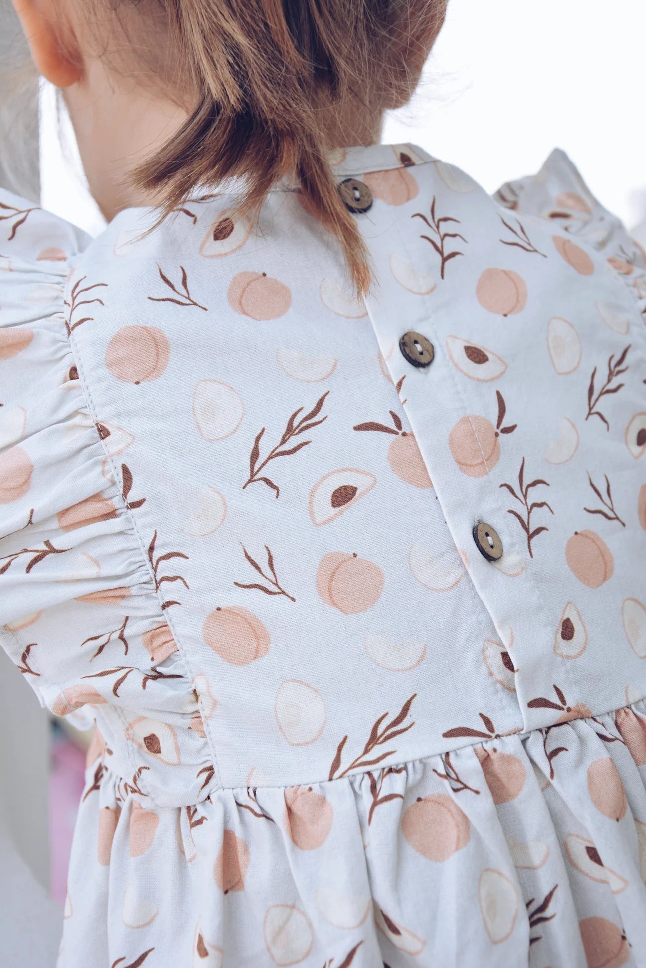 Dina Dress - Peach Pattern