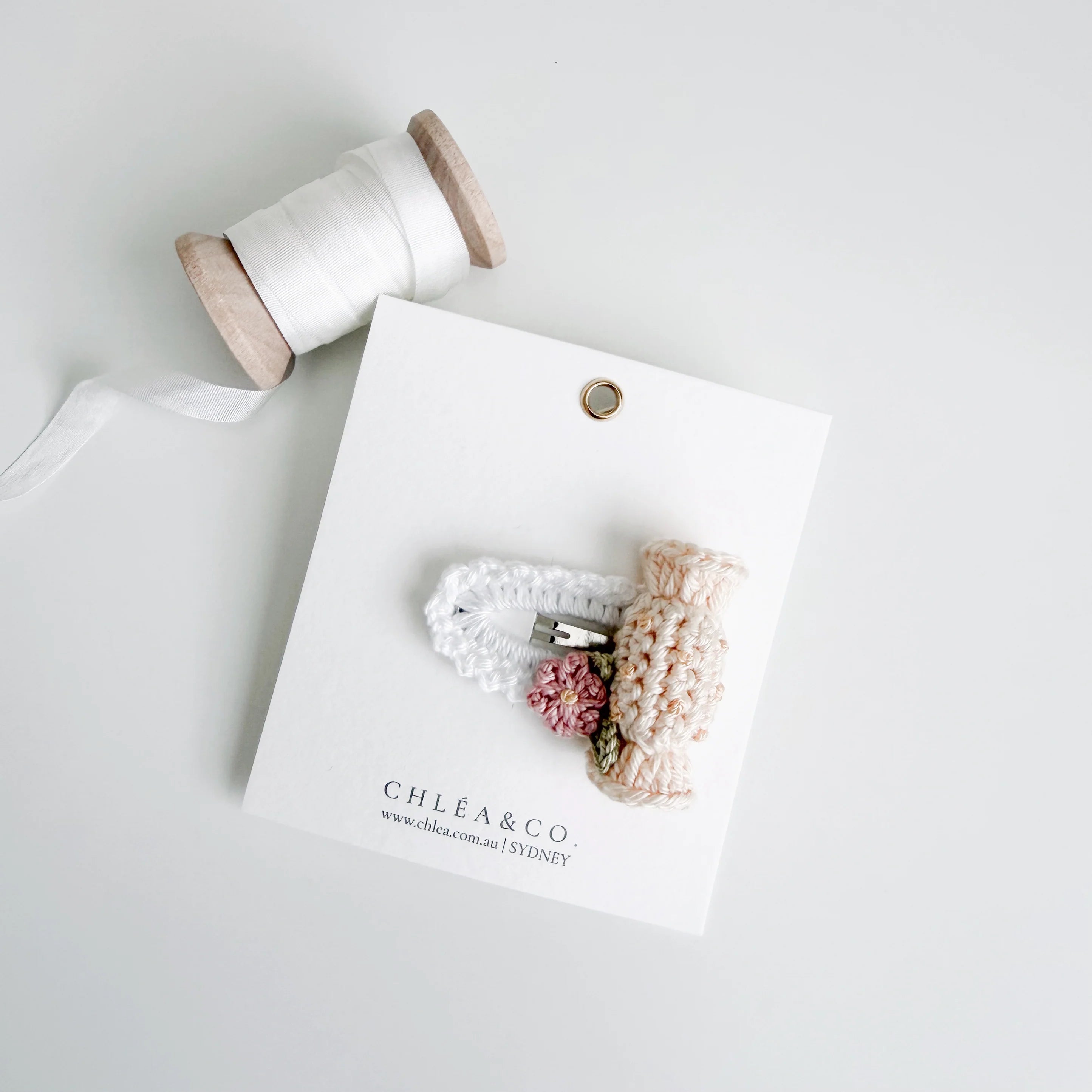 Cottage Candy Crochet Hair Clip (Buttermilk) - Chléa & Co