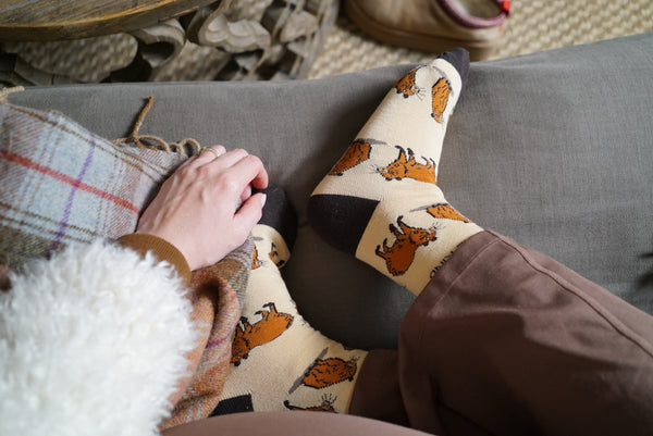 Bare Kind 竹纖維襪 - 水豚 Brown (成人)