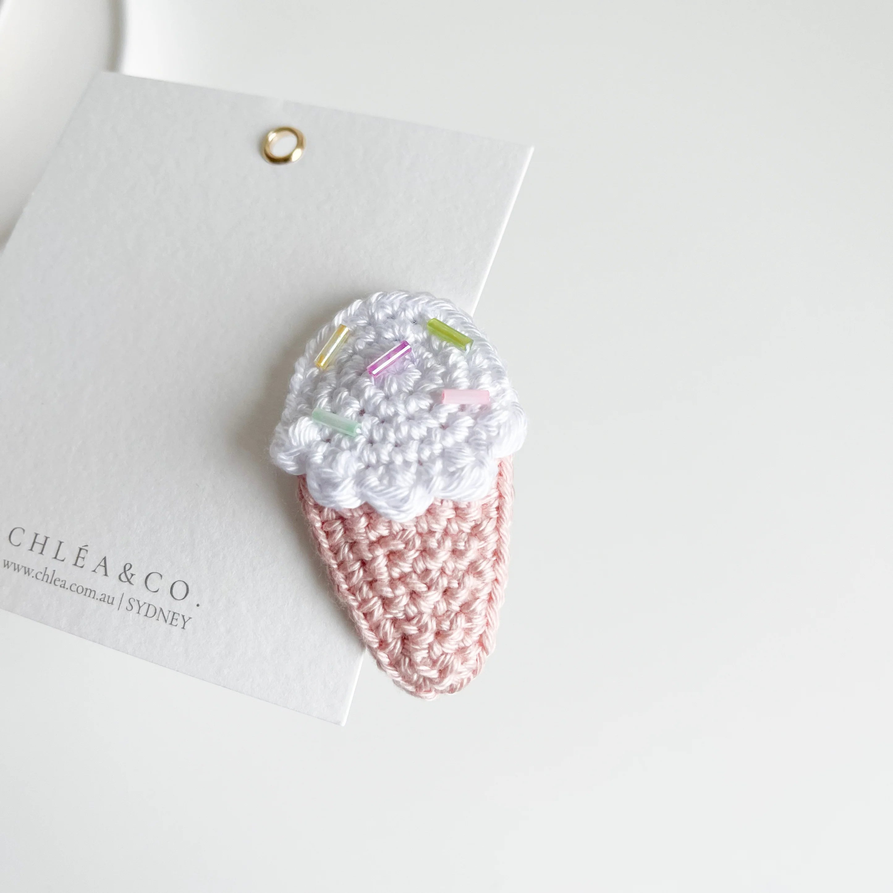 Sprinkle Gelato Crochet Clip - Chléa & Co
