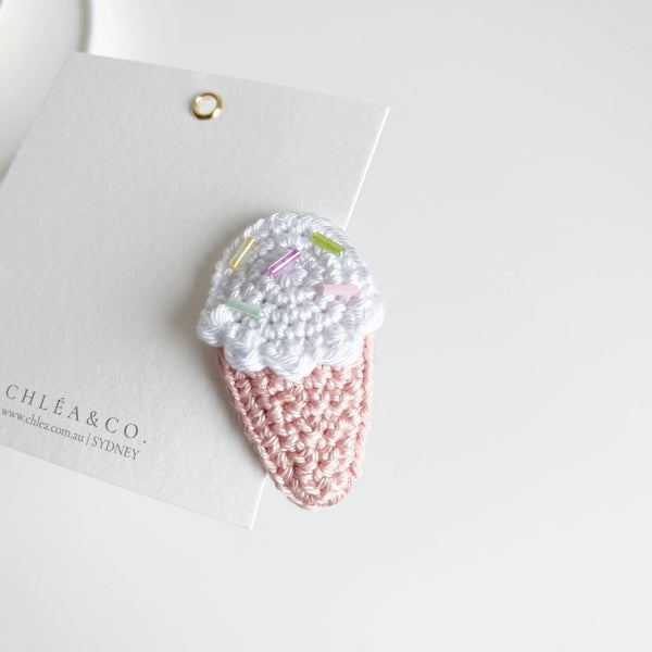Sprinkle Gelato Crochet Clip - Chléa & Co
