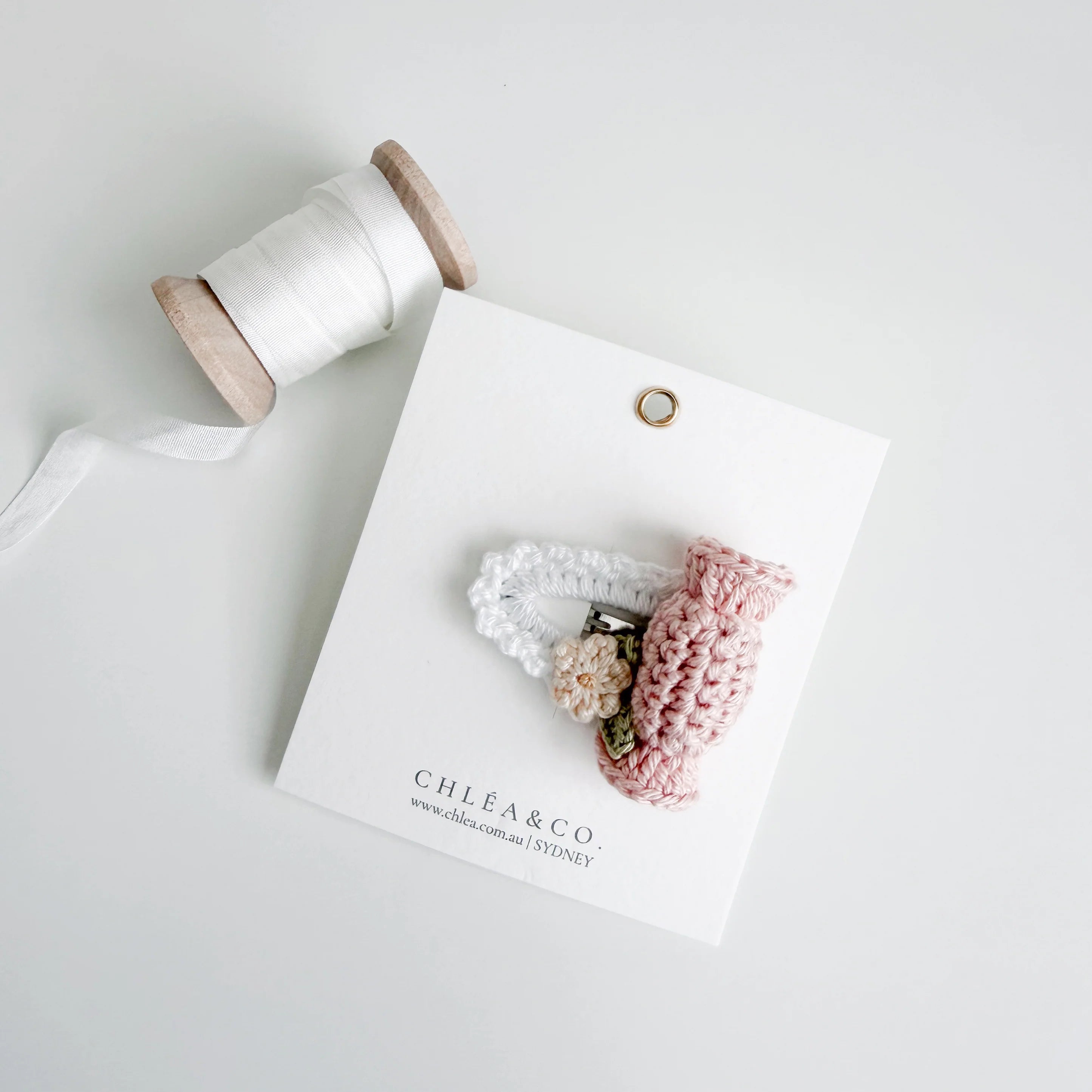 Cottage Candy Crochet Hair Clip (Pink) - Chléa & Co