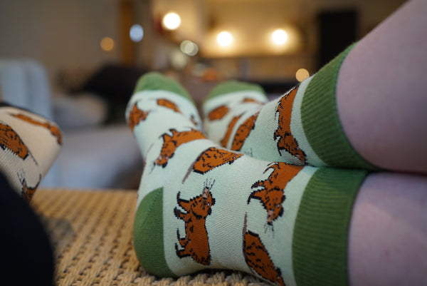 Bare Kind 竹纖維襪 - 水豚 Green (成人)