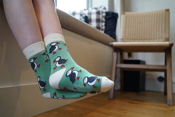 Bare Kind 竹纖維襪 - 海鸚 Green (成人)