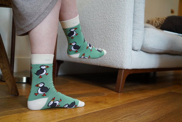 Bare Kind 竹纖維襪 - 海鸚 Green (成人)