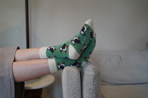 Bare Kind 竹纖維襪 - 海鸚 Green (成人)