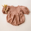 Powder Linen Puff Sleeve Bubble Playsuit - Dannie and Lilou