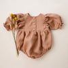 Powder Linen Puff Sleeve Bubble Playsuit - Dannie and Lilou