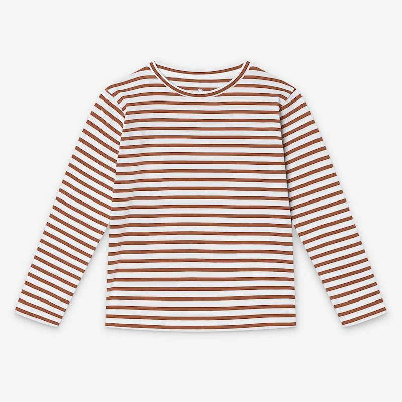 有機棉寬版條紋長袖上衣 - Orbasics Boxy Longsleeve