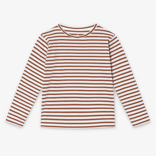 有機棉寬版條紋長袖上衣 - Orbasics Boxy Longsleeve