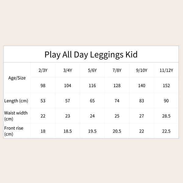 有機棉百搭長褲 焦糖餅乾條紋 - Orbasics Classic Leggings