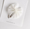 Aurora | Tulle Bow Hair Clip (White)