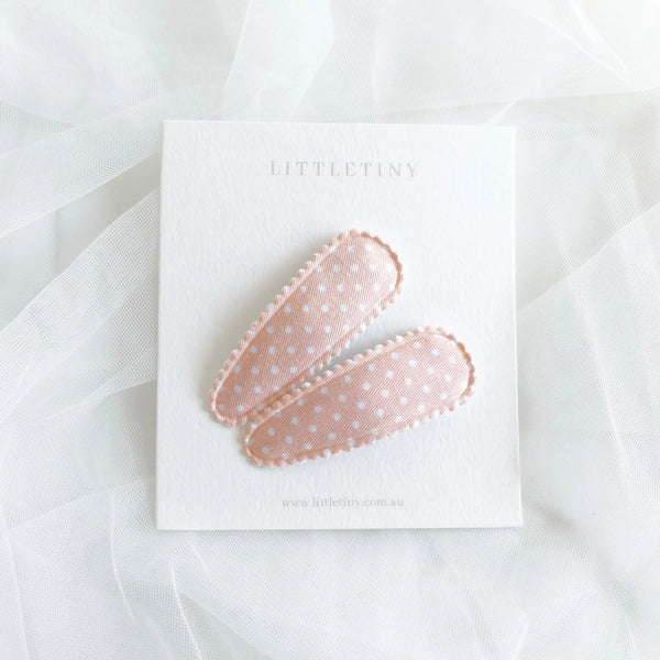 Ava Pastel Peach | Fabric Hair Clip