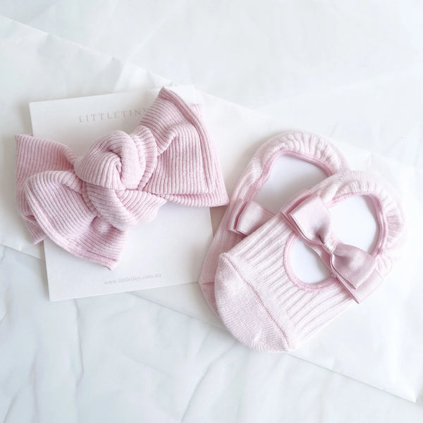 Baby Topknot Headband & Sock Set |Gift Set