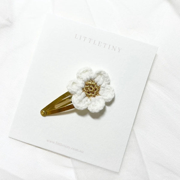 Cherry Blossom | Crochet Hair Clip