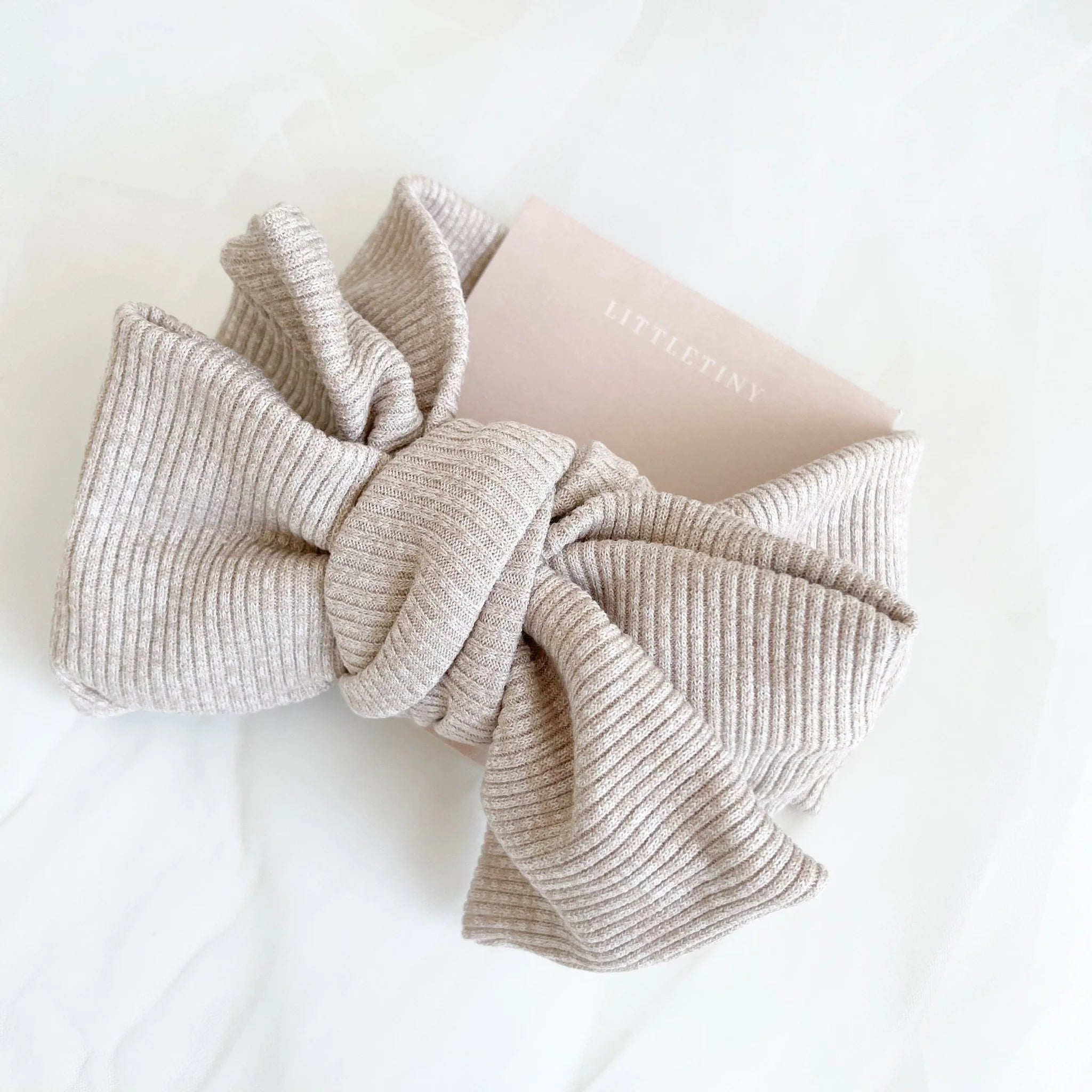 Ivory Brown Oversize Bow | Top Knot Headband