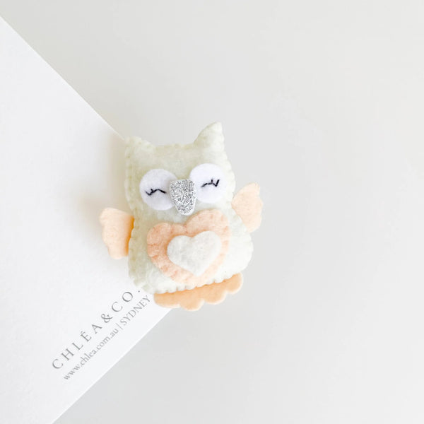 Little Owl Felt Clip 小貓頭鷹毛氈髮夾