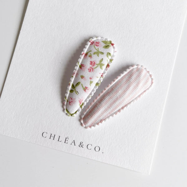 Lyla & Amelia Fabric Covered Snap Clip