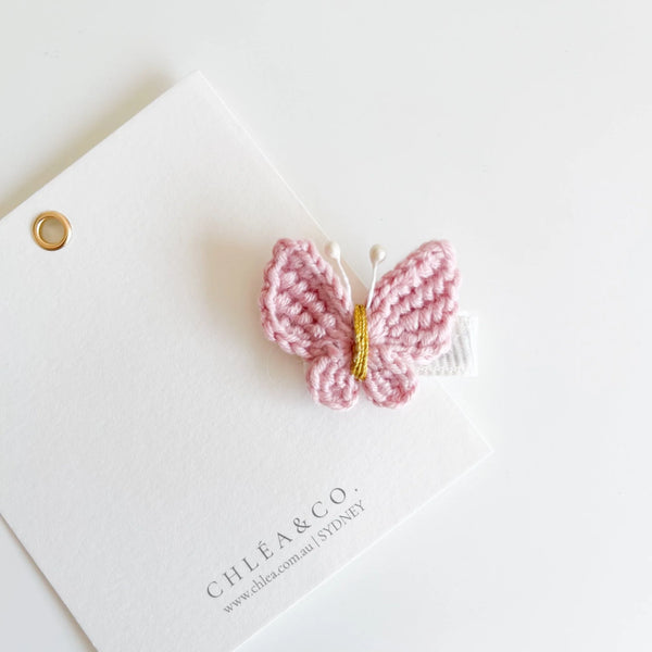 Maisie 蝴蝶手工編織髮夾 (Rose) - Chléa & Co