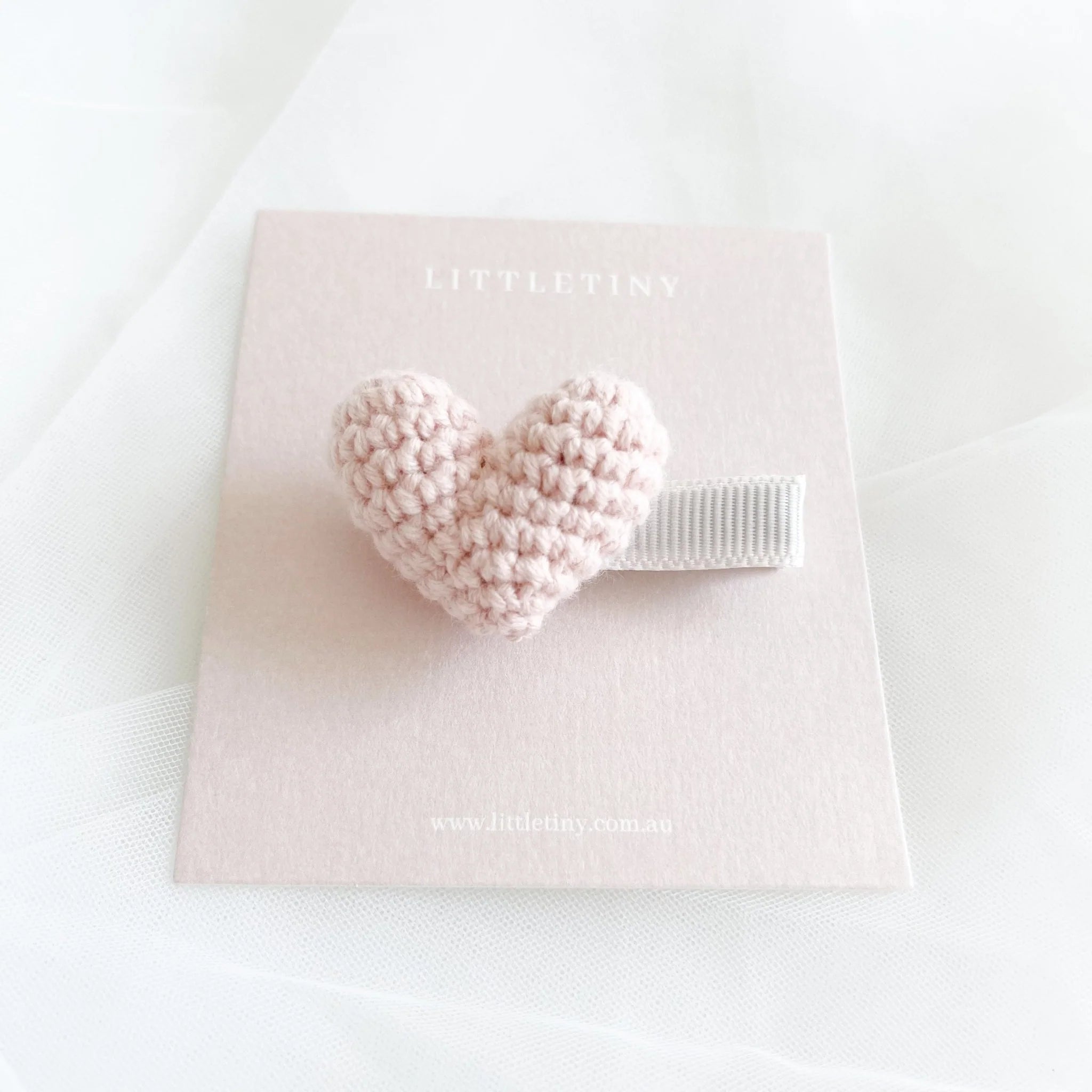 Mi Amor Heart | Crochet Hair Clip