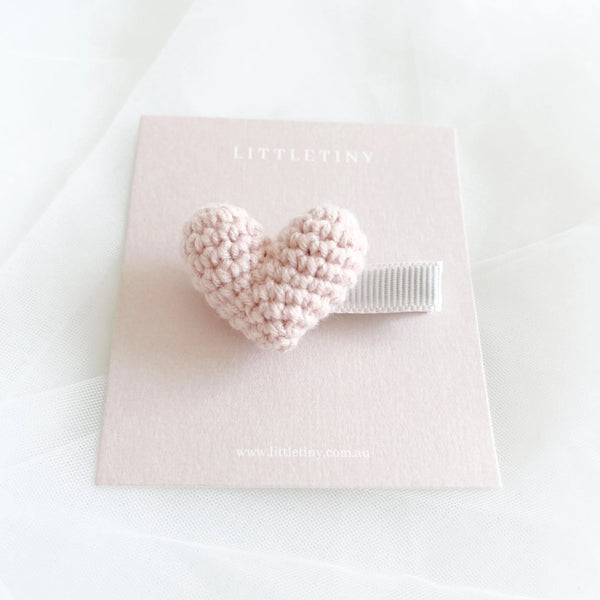 Mi Amor Heart | Crochet Hair Clip