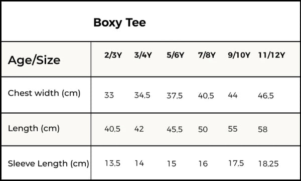 Orbasics 100% 有機棉奢華柔軟寬版短袖上衣- Sky Blue ❘ 現貨尺寸: 3Y-7Y
