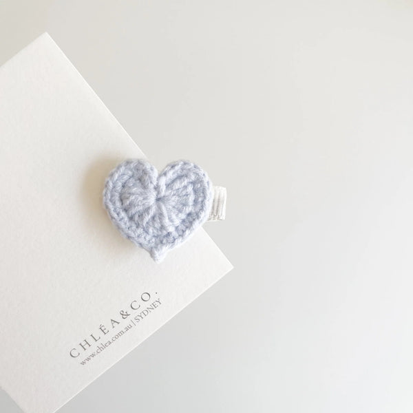 Petite Heart Crochet Clip