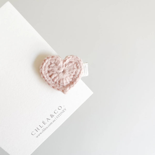 Petite Heart Crochet Clip