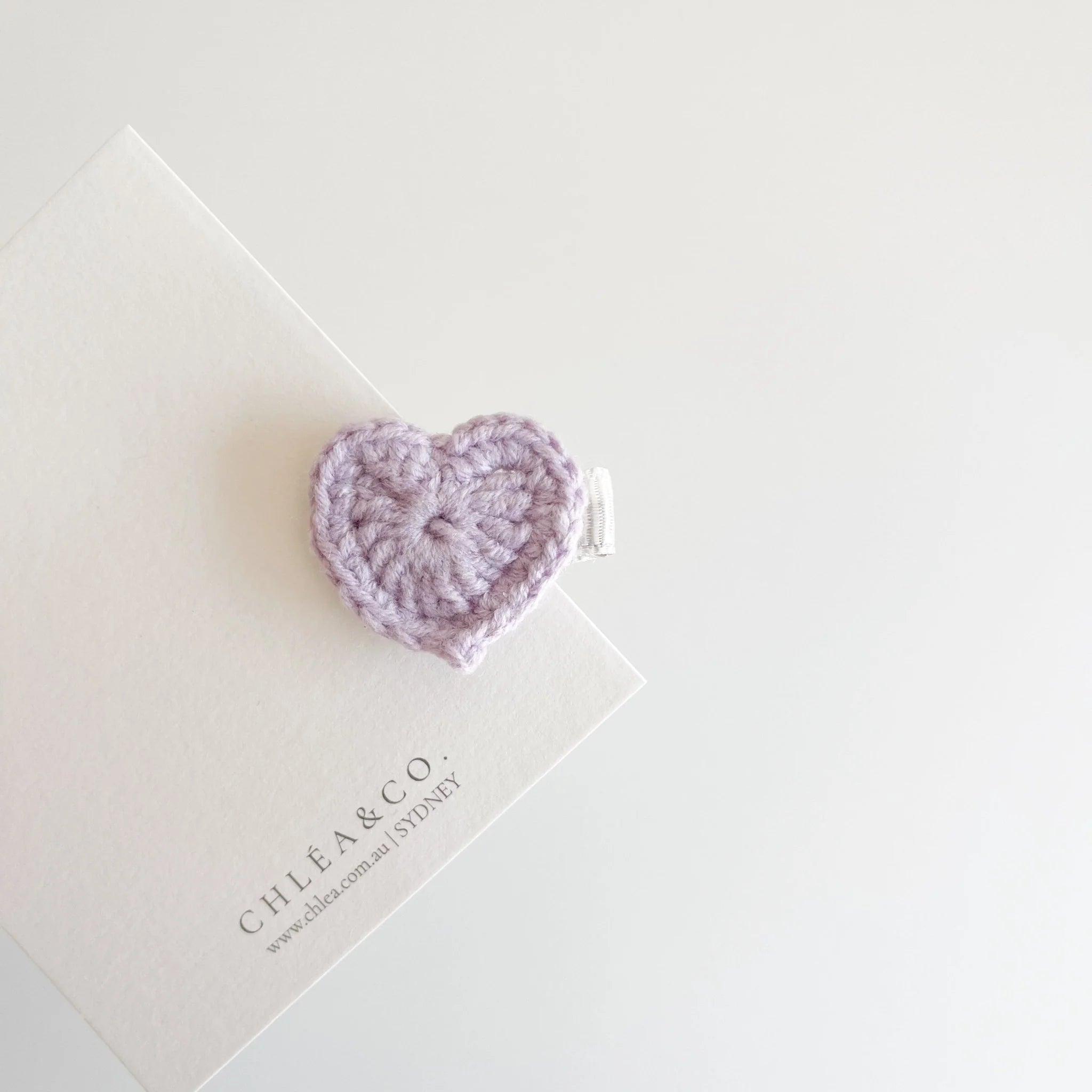 Petite Heart Crochet Clip