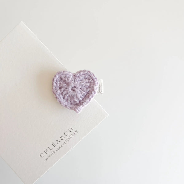 Petite Heart Crochet Clip