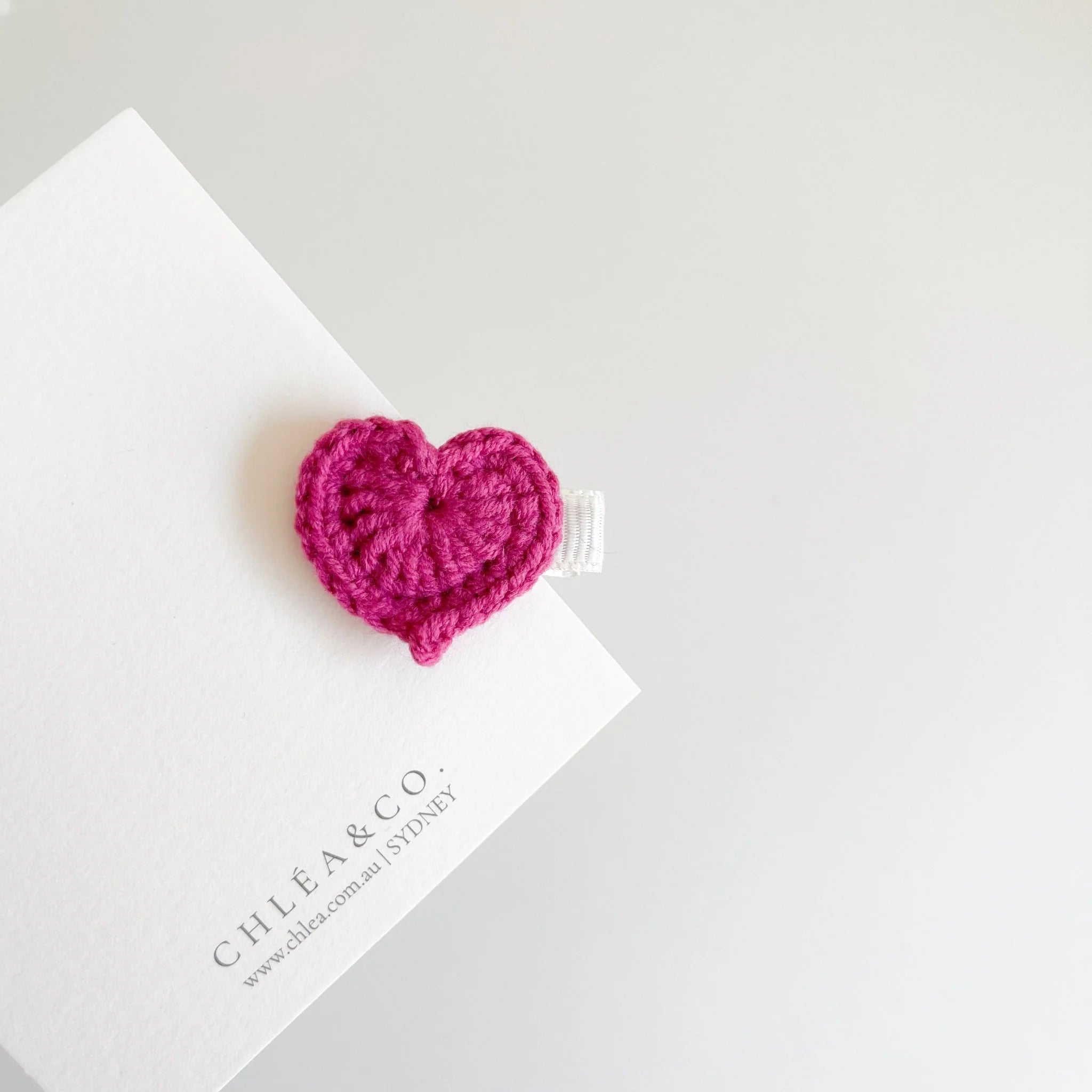 Petite Heart Crochet Clip