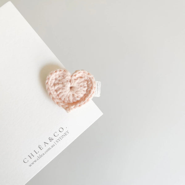 Petite Heart Crochet Clip