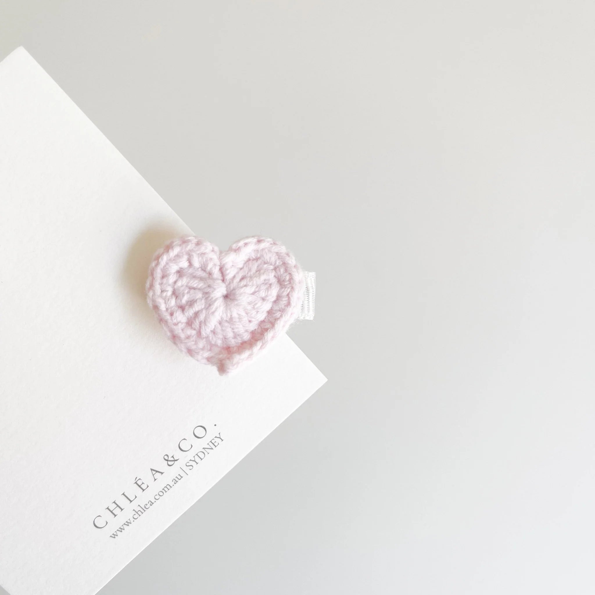 Petite Heart Crochet Clip